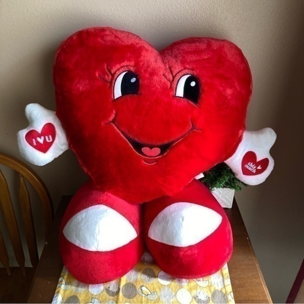 Dan Dee vintage jumbo open arms Heart plush